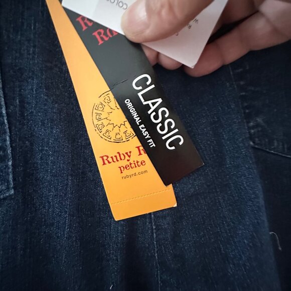 Ruby Rd. Petite Classic Original Easy Fit Denim Pants 16P - Picture 5 of 8